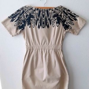GAP × Vera Cava tribal khaki dress